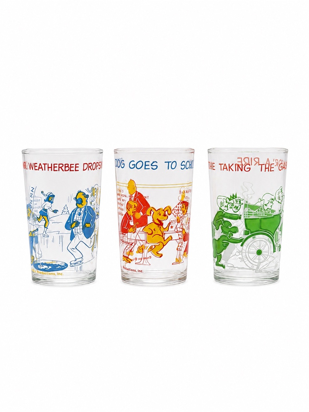 70's Archie Jelly Glasses Taking The Gang for a Ride-Hot Dog Goes to School, Etc